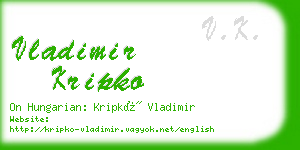 vladimir kripko business card